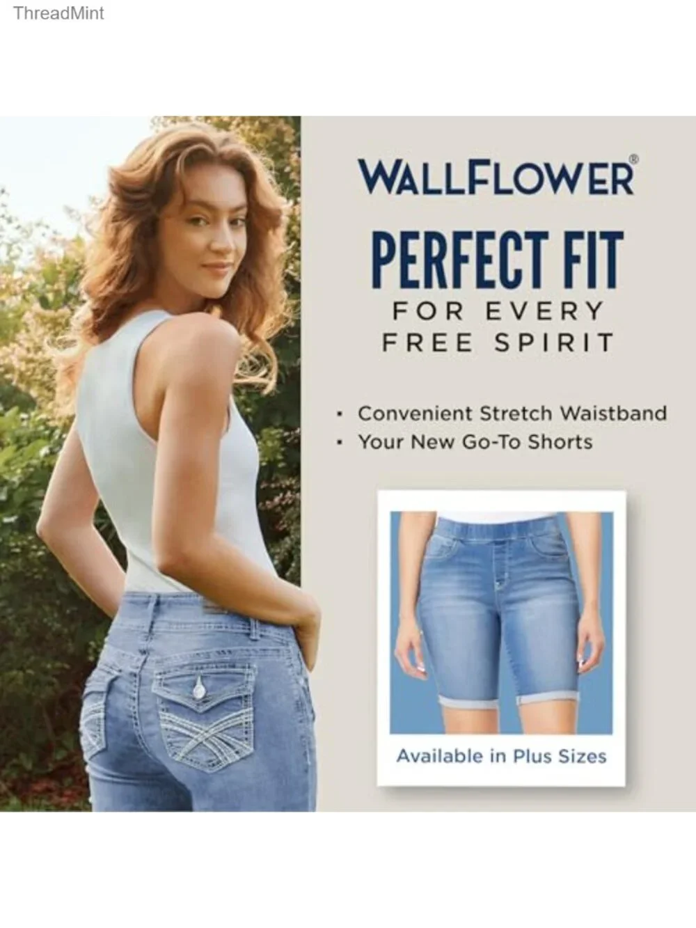 High-Rise Pull-On Bermuda Denim Shorts 9
